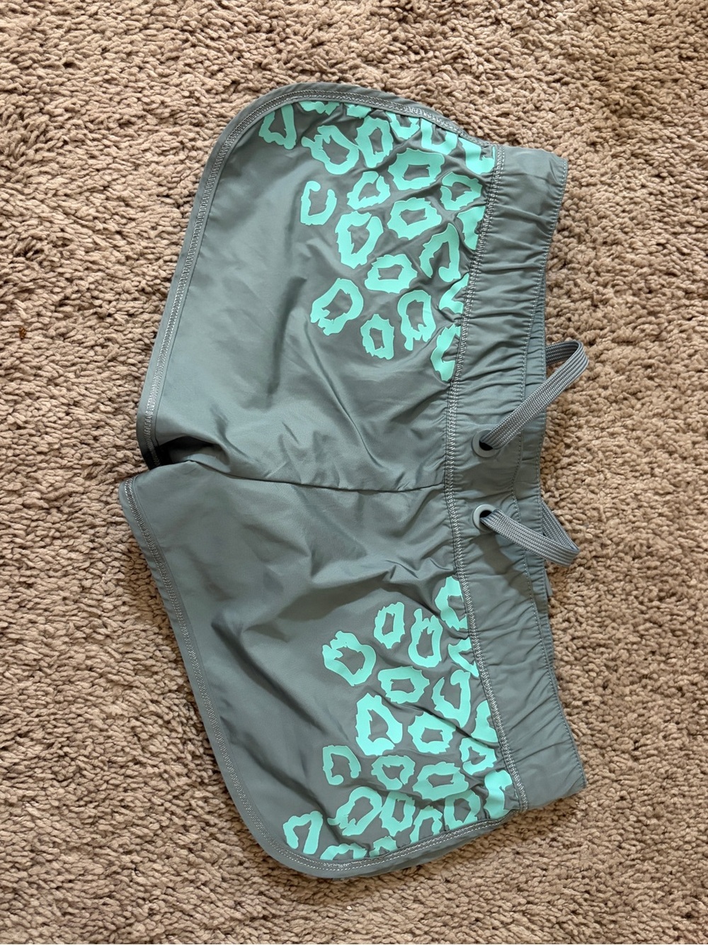 Stella McCartney Glow-in-the-dark cheetah print Athletic Shorts with Drawstring